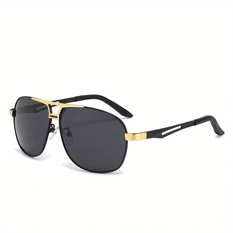 Fashion Gradient Sunglasses for Men Big Frame Pilot Sun Glasses