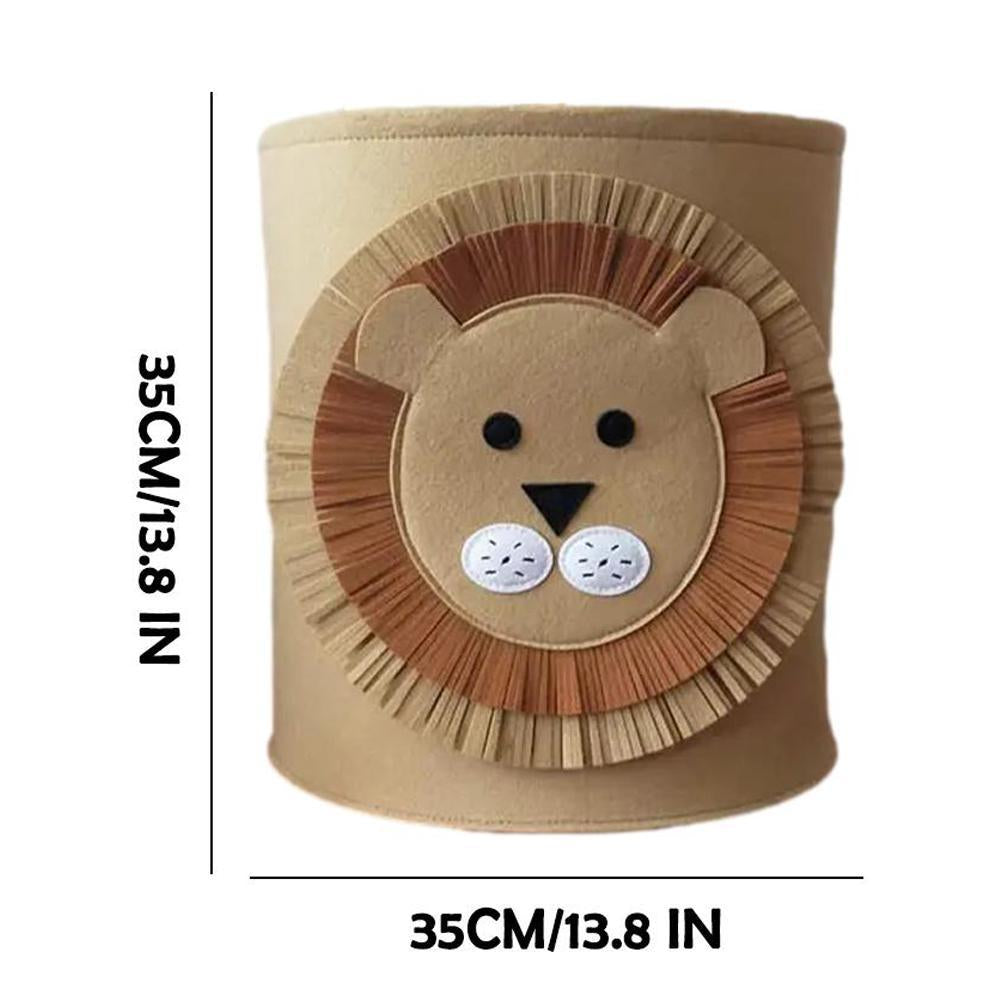 Felt Animal Toy Storage Bucket Cartoon Animal