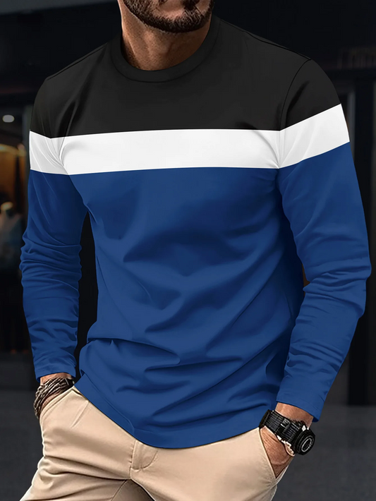 New Men's Casual Round Neck T-shirt Breathable
