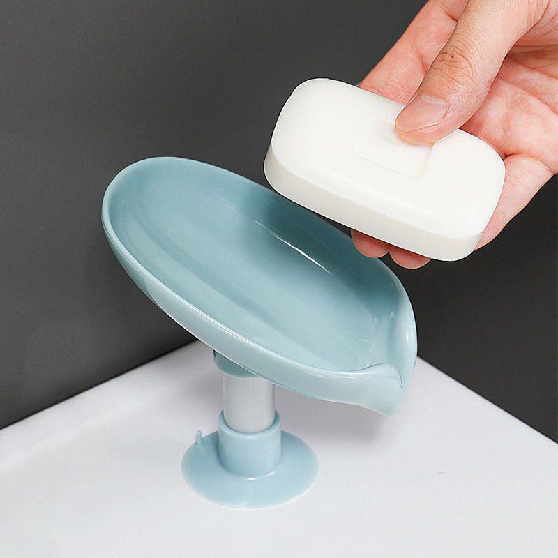 Soap Holder Drain Water Soap Dish Leaf Shape Soap Box
