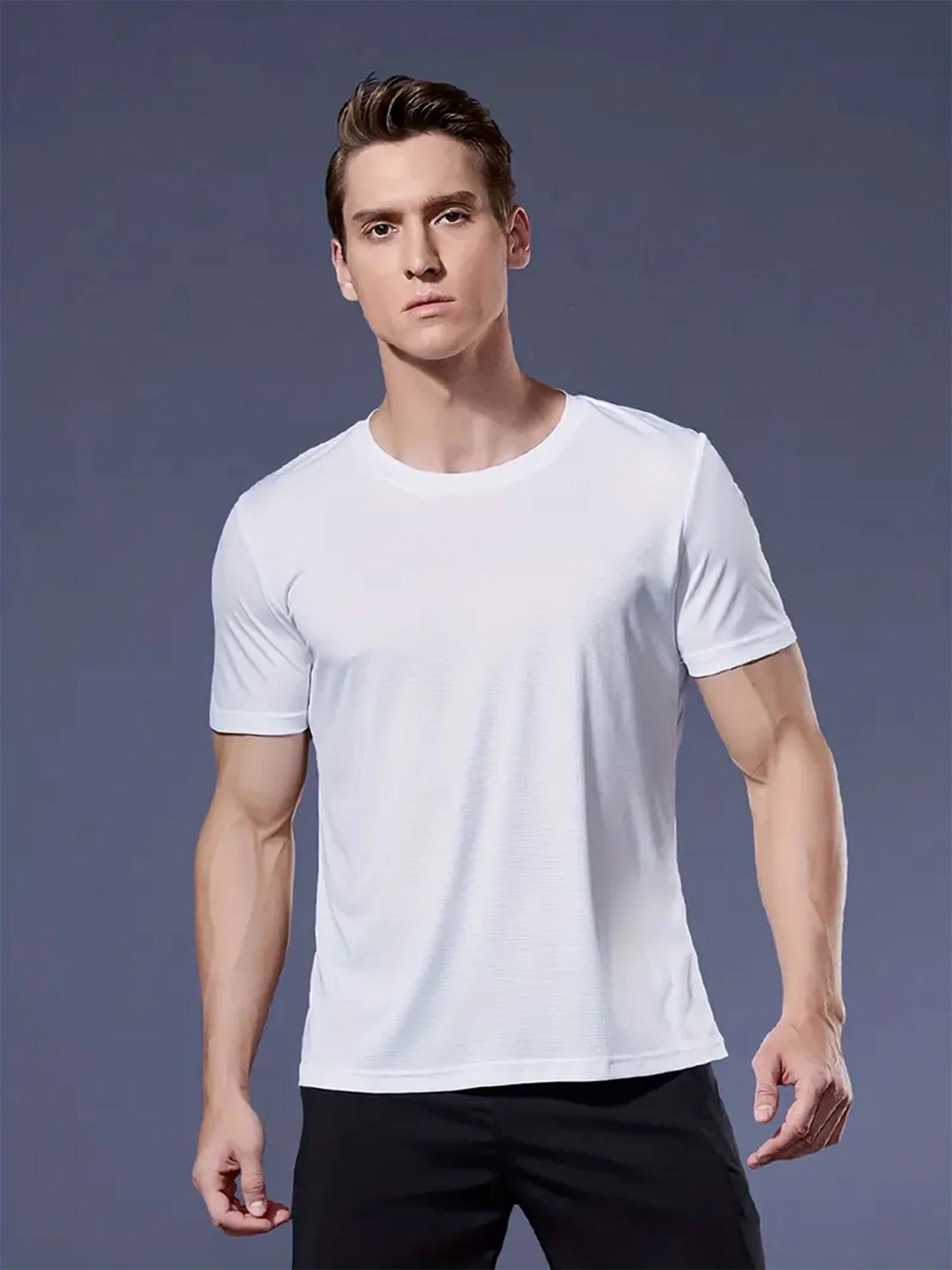 Crew T-Shirt 3-Colors Black White Gray Ultralight Men