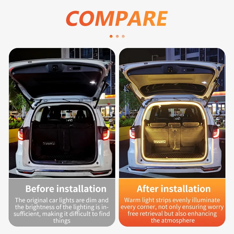 Car Trunk Dynamic Flowing Light Strip 400cm