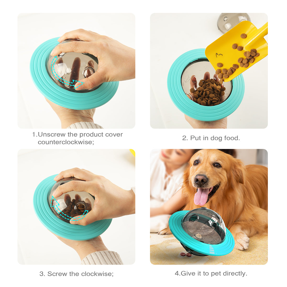 Dog Interactive Food Leaking Dispensing Treat Ball