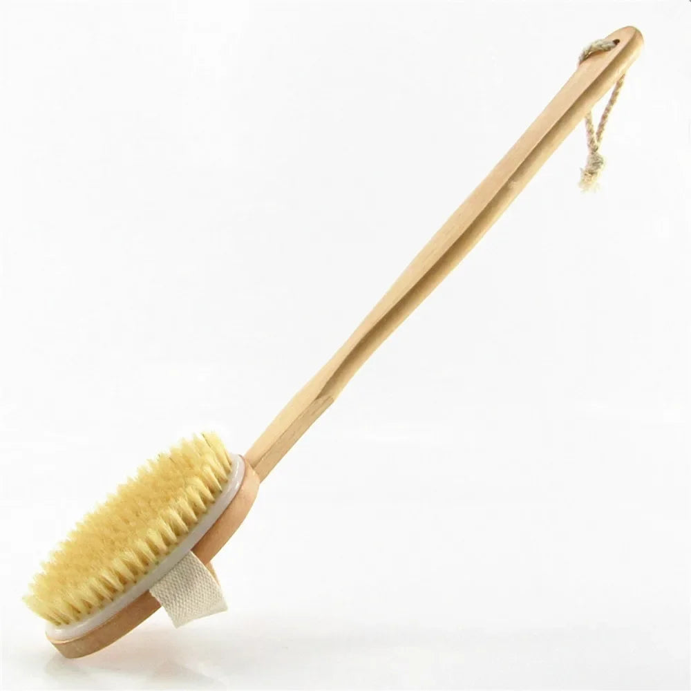 Wooden Detachable Long Handle Shower Body Brush