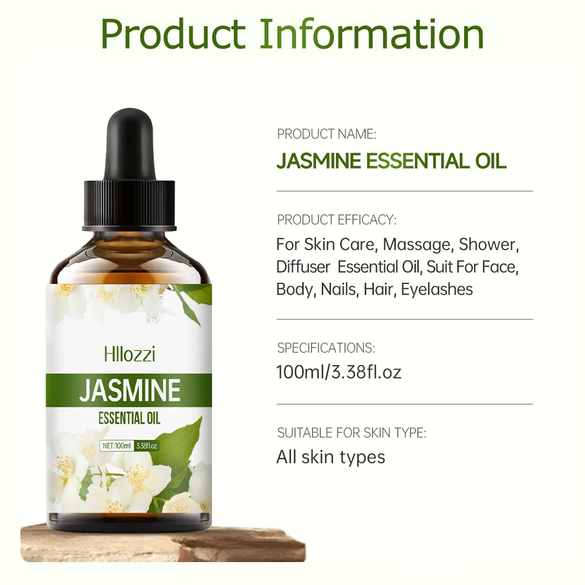 Jasmine essential oil for body massage