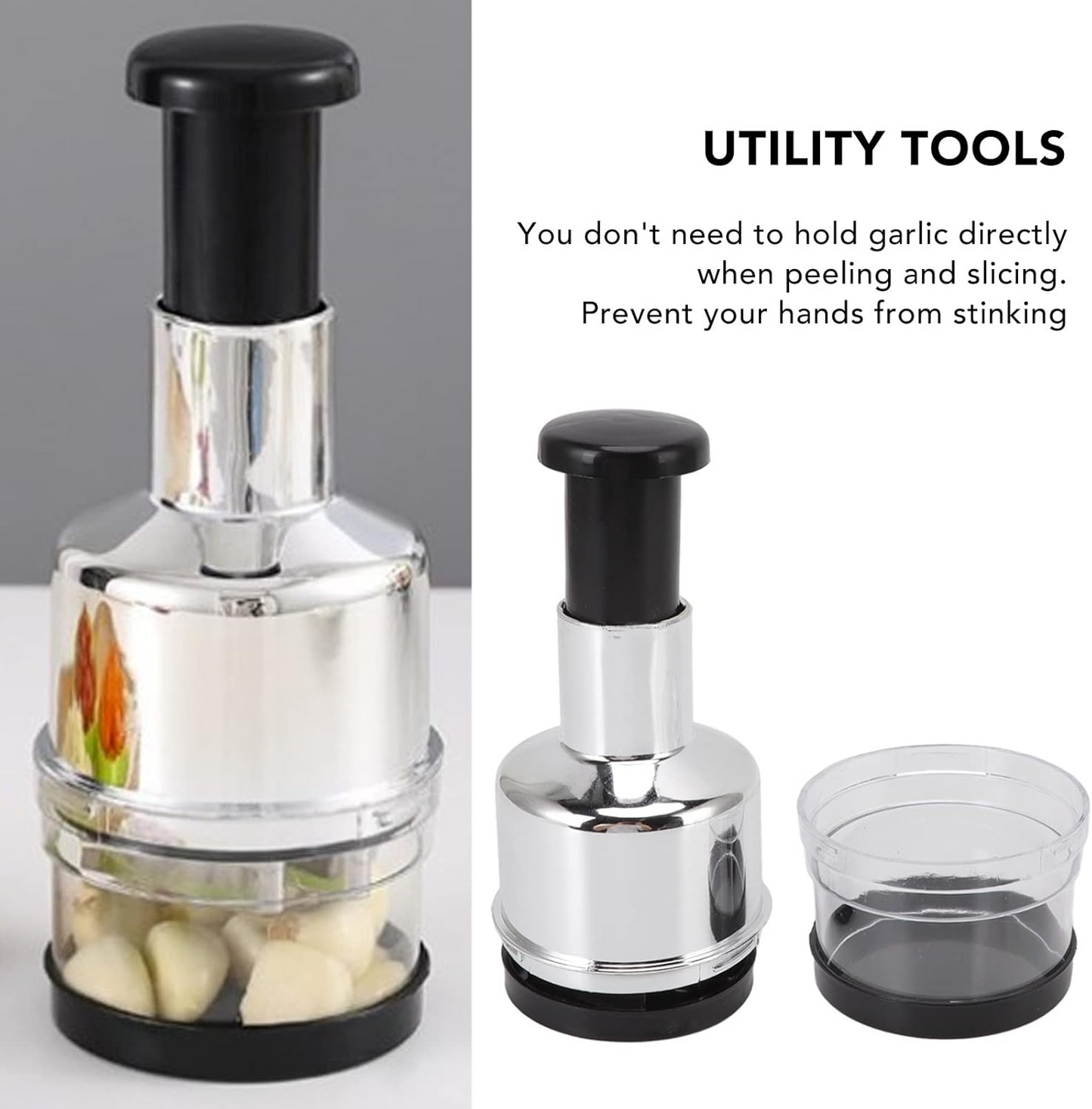 Manual Food Chopper Stainless Steel Manual Onion Chopper