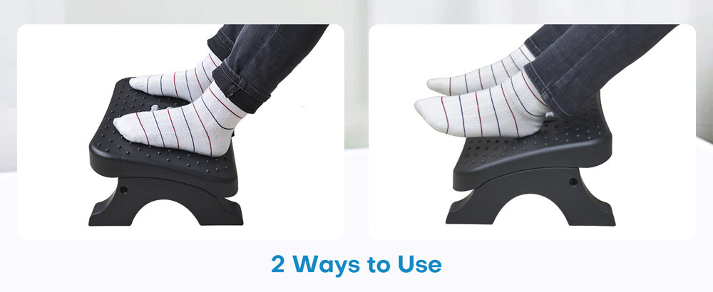 Under Desk Footrest Ergonomic Foot Stool with Massage Rollers