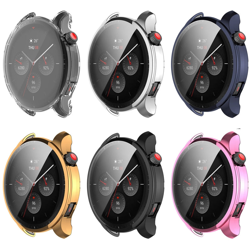 Soft Silicone Case Glass For Amazfit GTR 4 Smart Watch Screen Protector