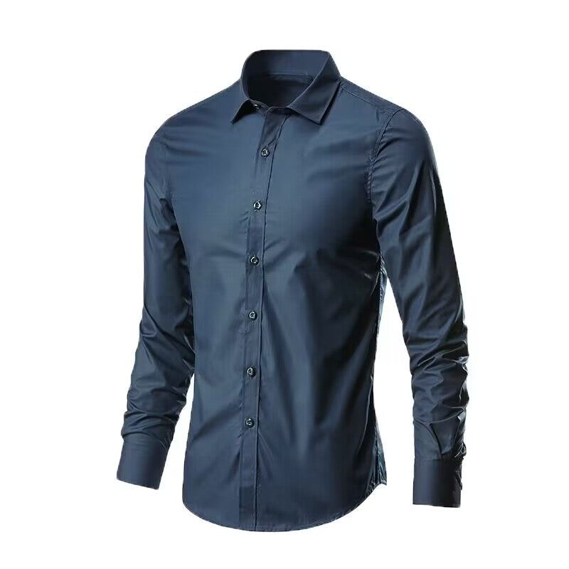 Men's Elastic Spring And Autumn New long Sleeve Shirt