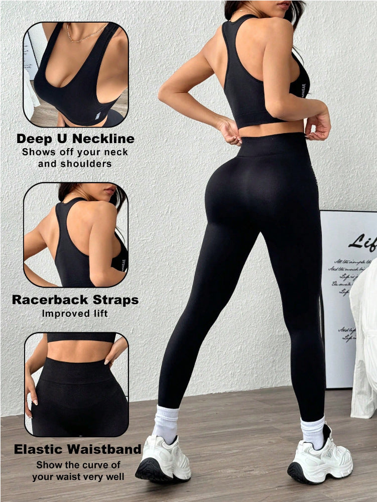 Sports yoga suit bra shark pants women's spring and summer