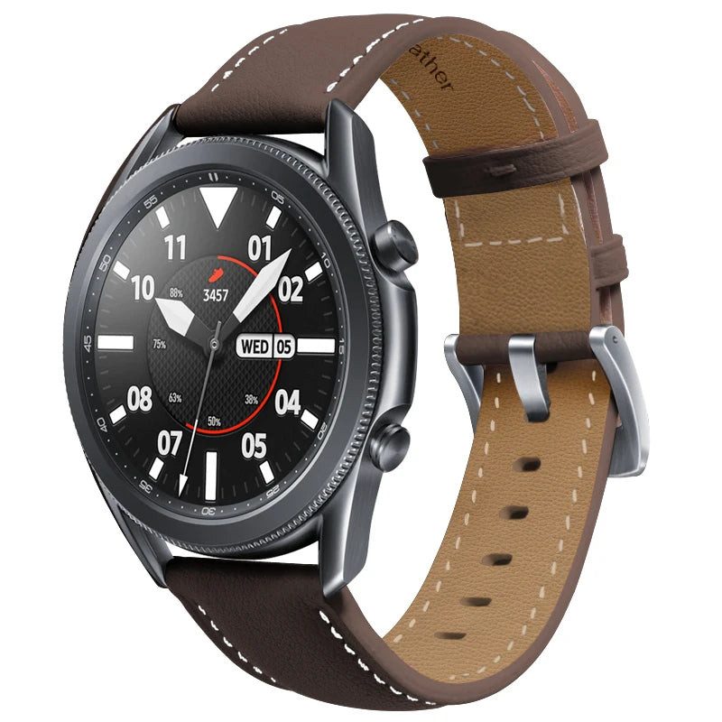 Leather Strap for Samsung Galaxy Watch 3 41 45mm Gear S3 Frontier Bracelet