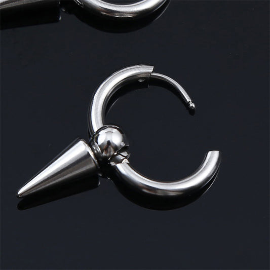 1 Pairs Fashion Punk Gothic Stainless Steel Drop Earrings