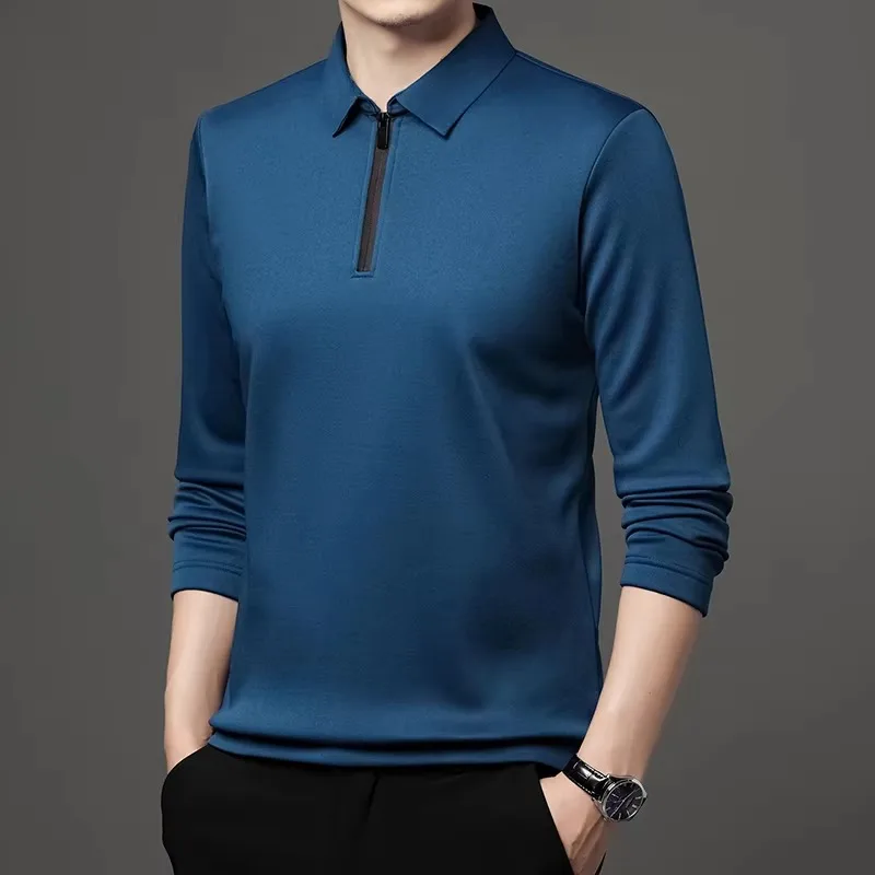 New T Shirt Zipper Polo Shirt Male Fashion