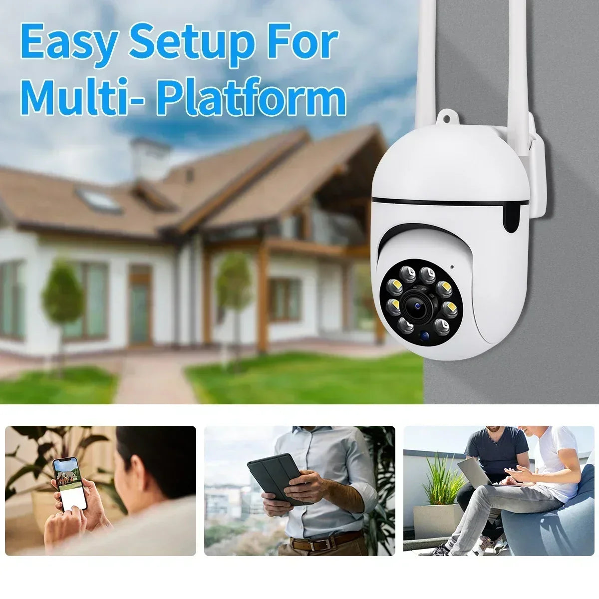 Wifi Surveillance Camera 8MP Wireless Security PTZ IP Camera HD Color