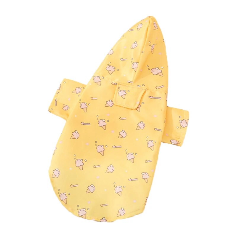Pet Dog Raincoat Summer Fashion Short Sleeve Dog Waterproof Clothes Puppy