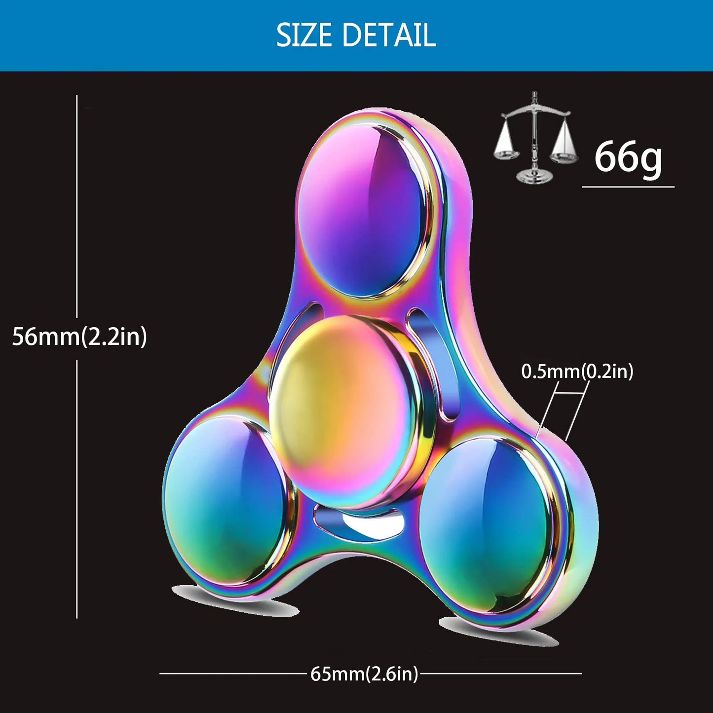 Stainless Steel Fidget Spinner 3 Minutes More - High Speed