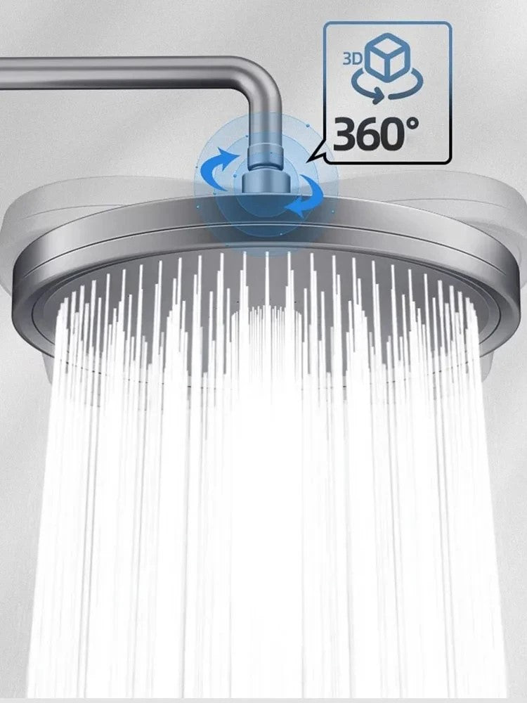 New 230mm Big Panel Showerhead 6 Mode Supercharge Rainfall Shower Head