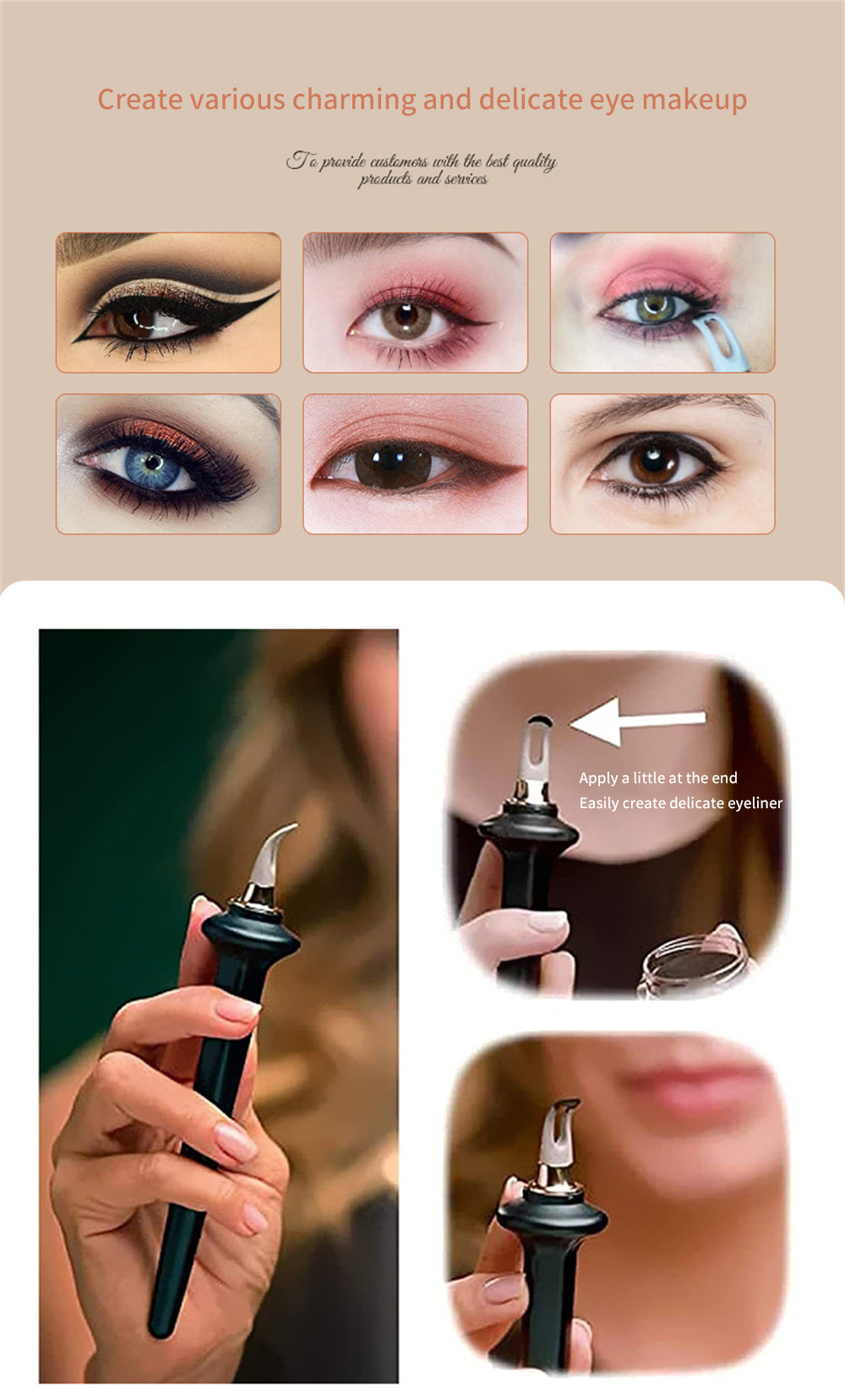 Hot 1pc Silicone Eyeliner Brush Hyper Easy No-skip Eyeliner