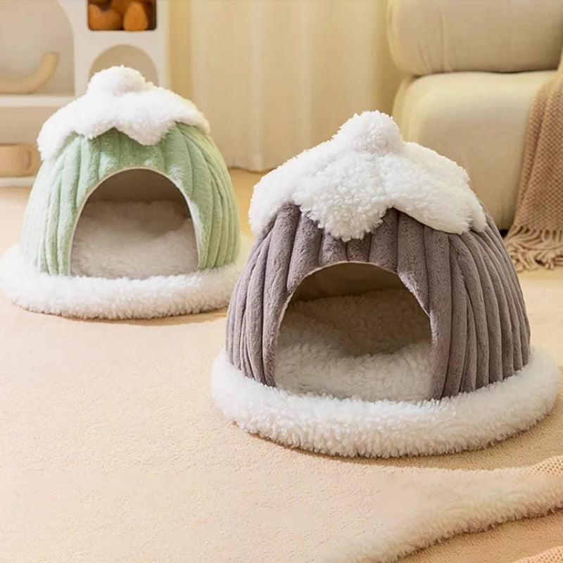 Winter Cozy Pet House Dogs Soft Nest Kennel Sleeping Cave