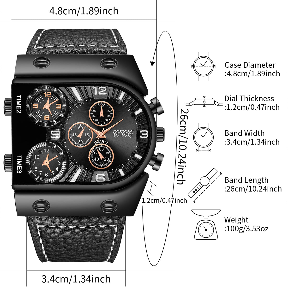 Fashion Big Dial Men's Quartz Watch