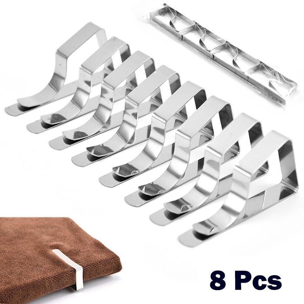 8 Pcs Stainless-Steel Table Cloth Clip Wedding Picnic Table