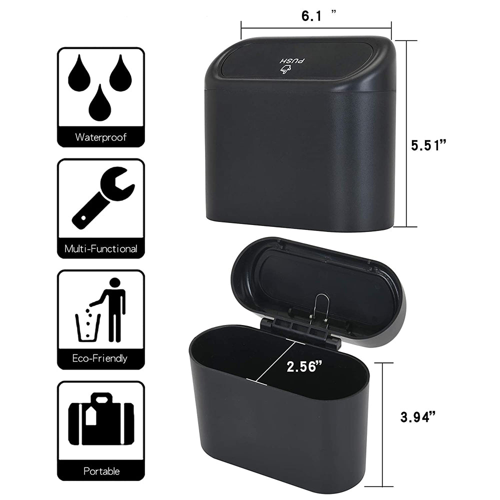 Portable Hanging Mini Car Trash Can, Wastebasket Trash Can