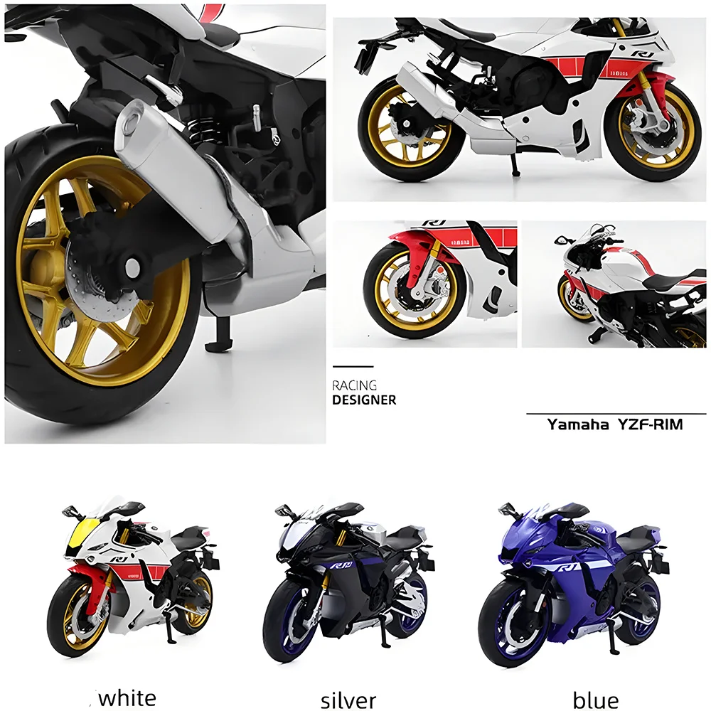 1/12 Scale Yamaha YZF-R1M Motorcycle Model Toy