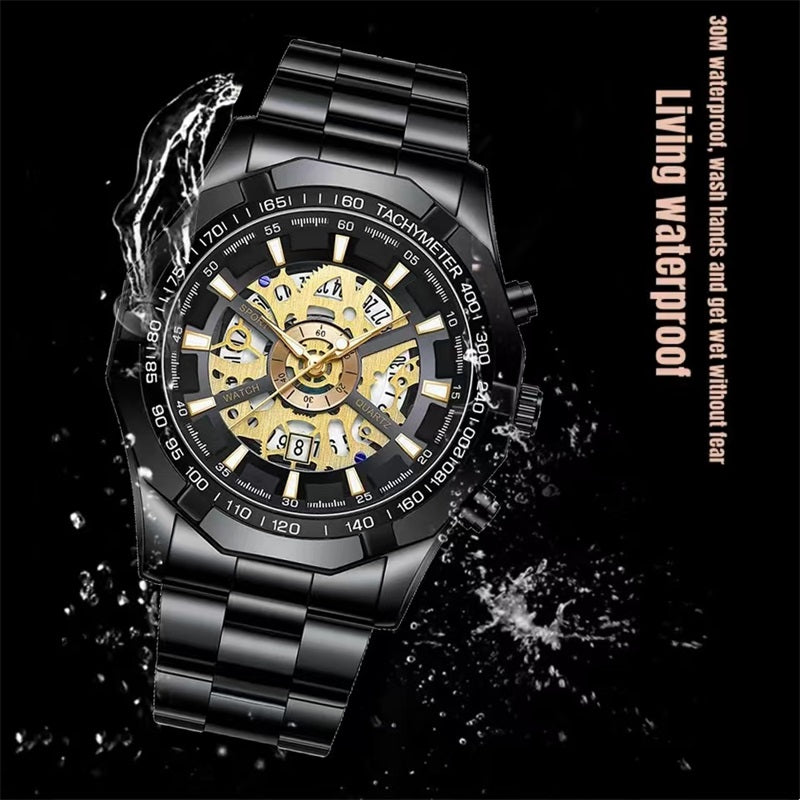 Mens Quartz Watches Top Brand Luxury Stainless Steel