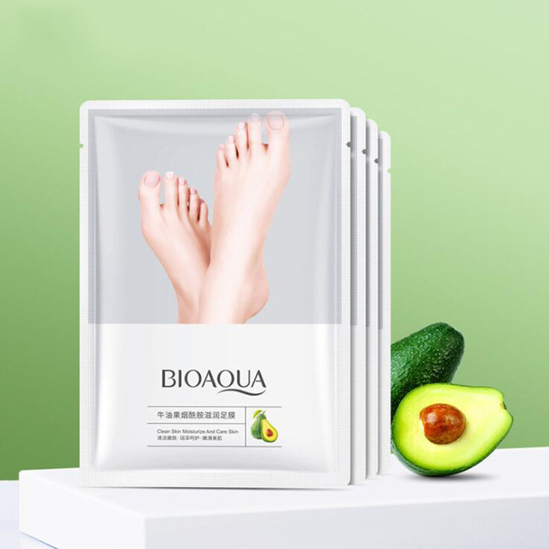 5 Pairs Avocado Exfoliating Foot Mask Feet Peeling Masks