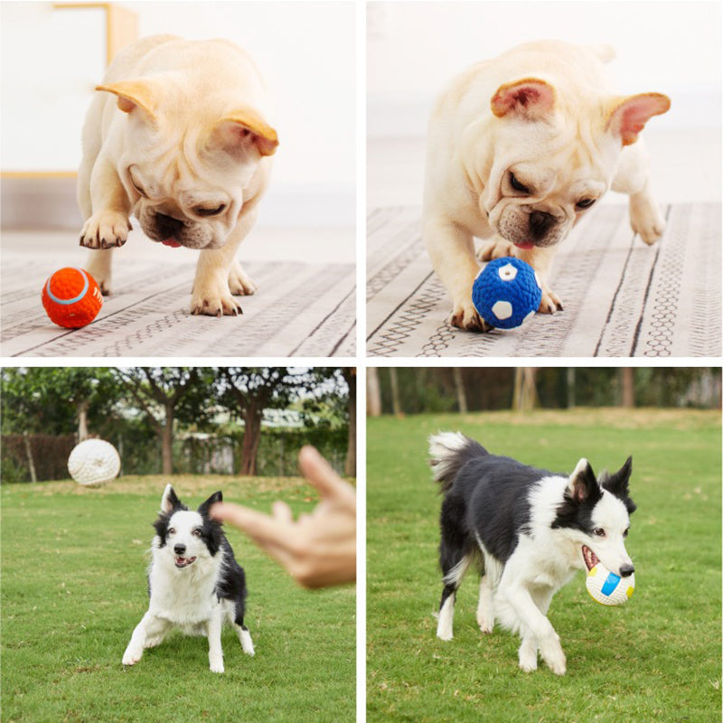 Soft Pet Ball Squeaky Toy For Small Large Dog Rugby Tennis Volleyball