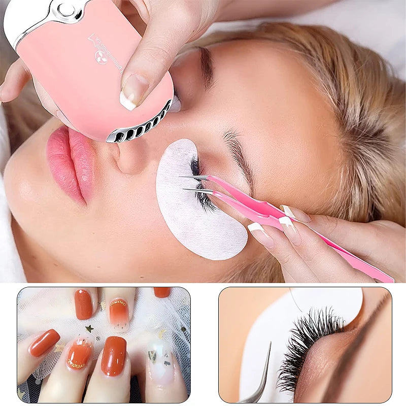 Mini USB Charging Eyelash Fan Dryer Blower Graft Lashes
