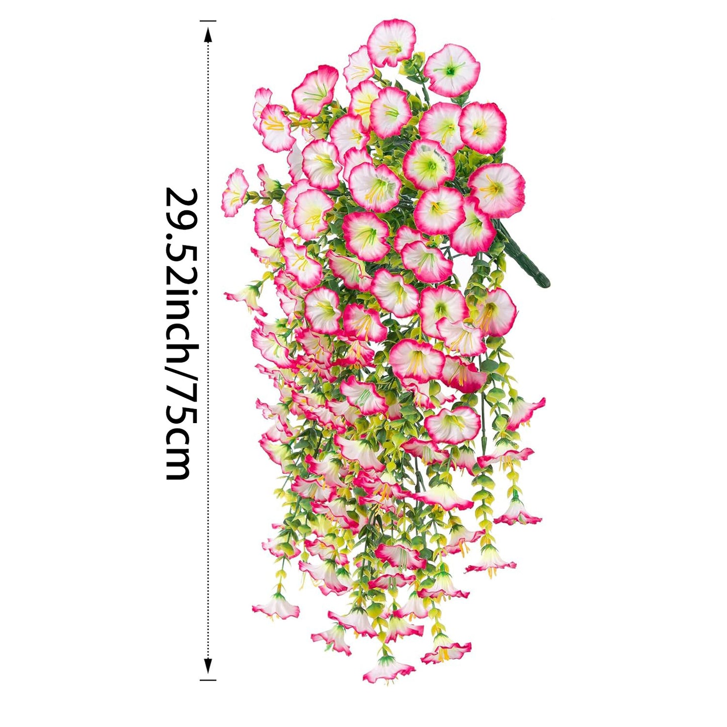 2pcs UV-Resistant Artificial Morning Glory & Eucalyptus