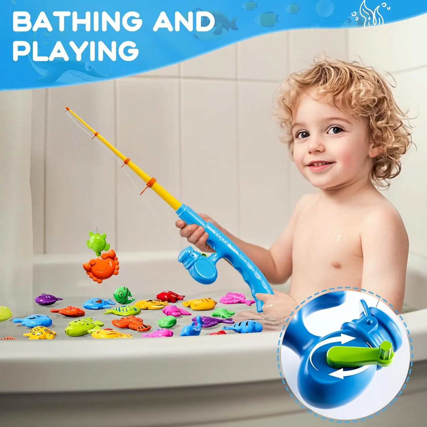 Children Bathtub Fishing Toy Swimming Bathing