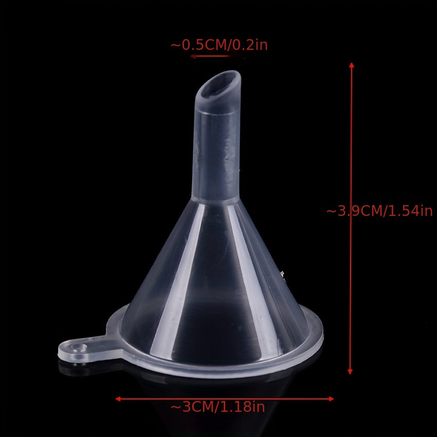 10 precision mini funnels for lab bottles