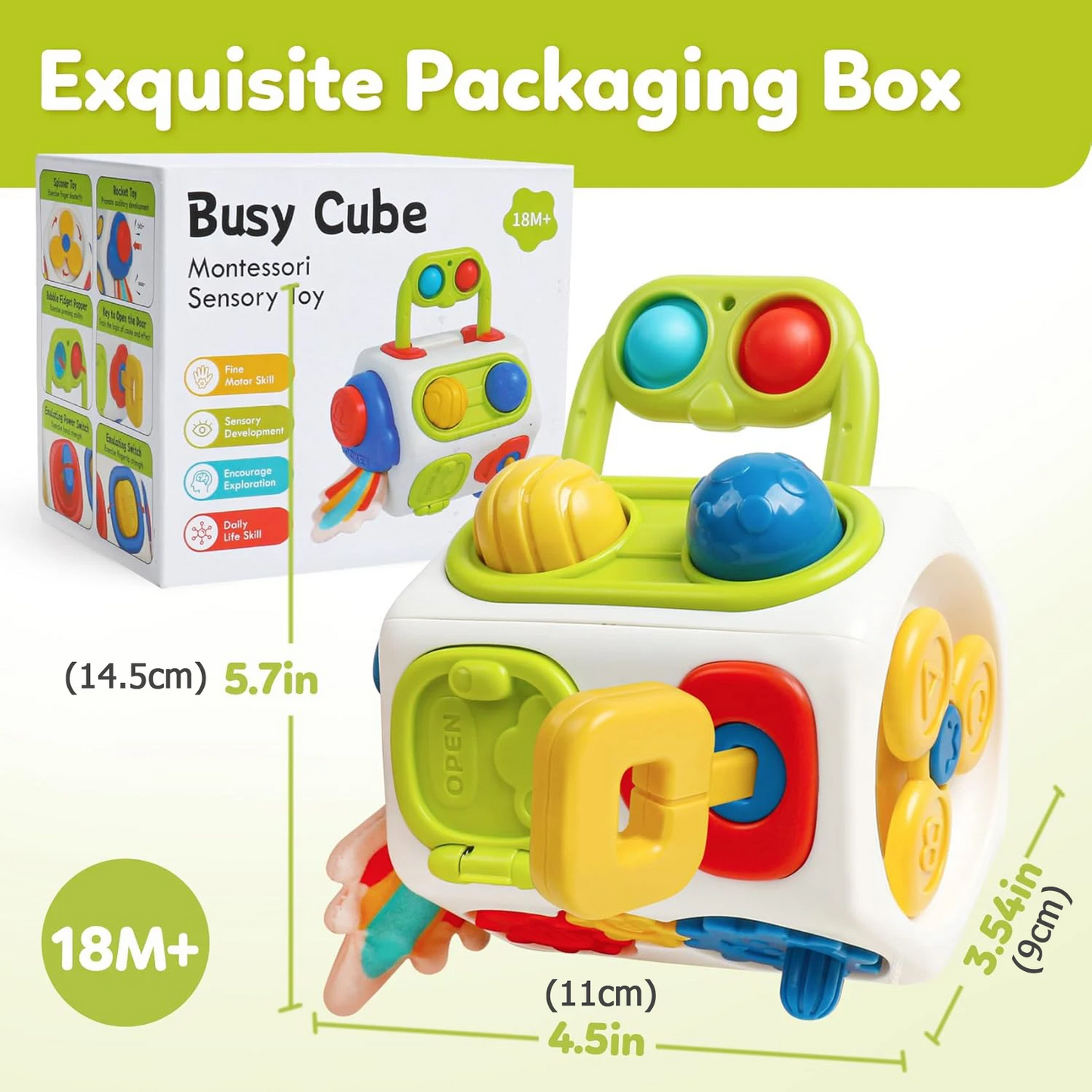 Montessori Busy Cube Toys for Toddler Sensory Activities