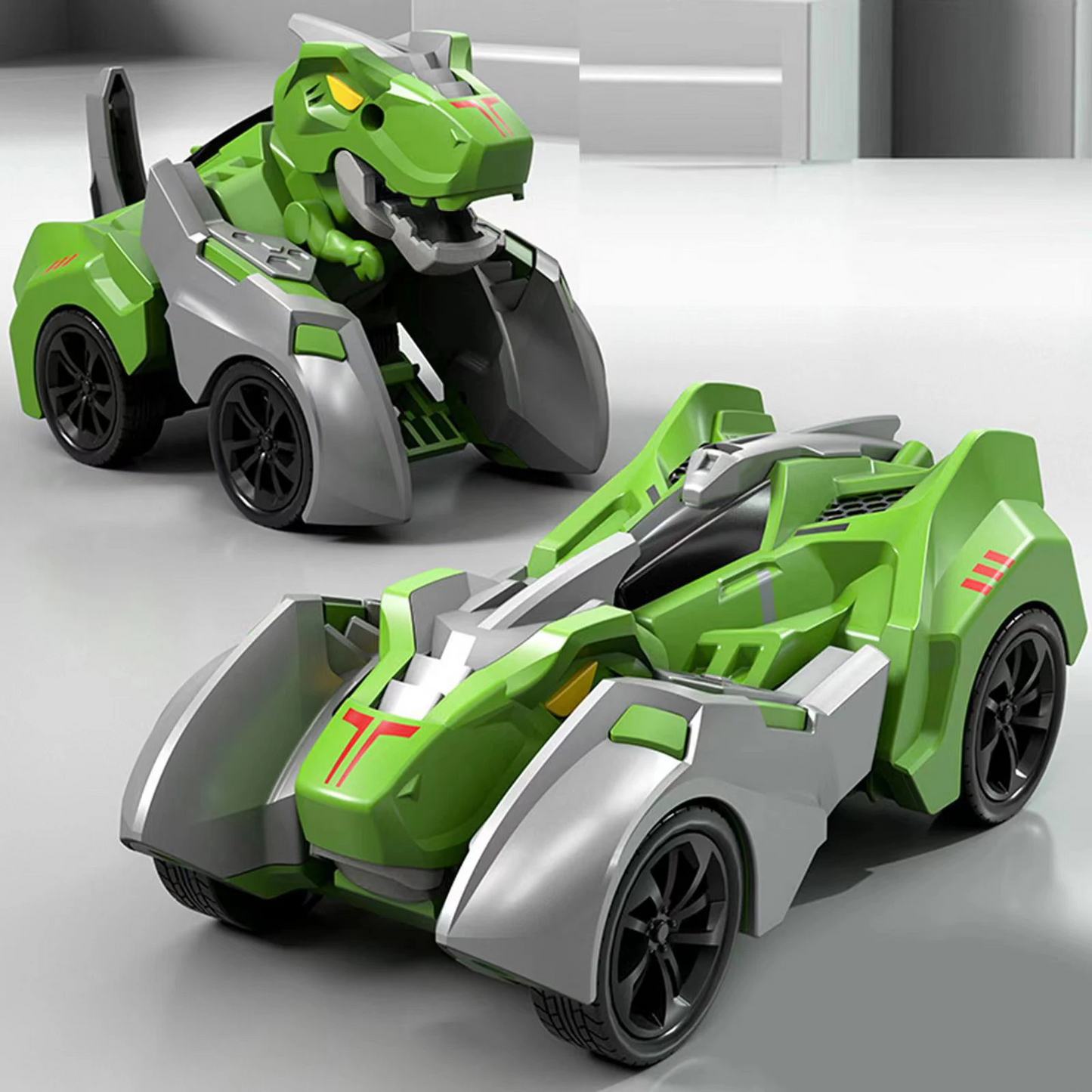 2-in-1 Transforming Dinosaur Car: Automatic Transformations