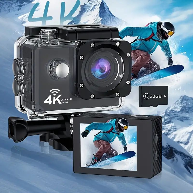 2.0" Action Camera Ultra HD 4K 30FPS WiFi Underwater Cameras