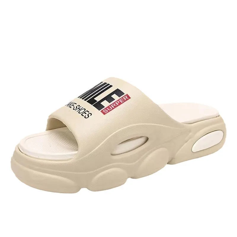 Men Thick Sole Summer Beach Slides Bathroom Anti Slip Slipper Soft