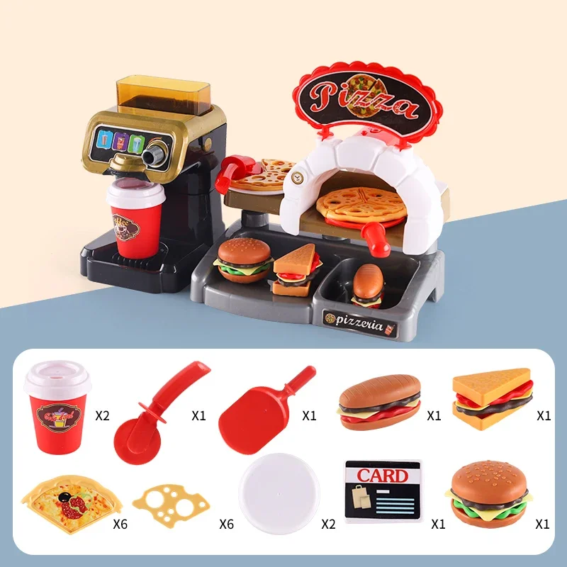 Kid Play House Game Kitchen Fast Food Restaurant