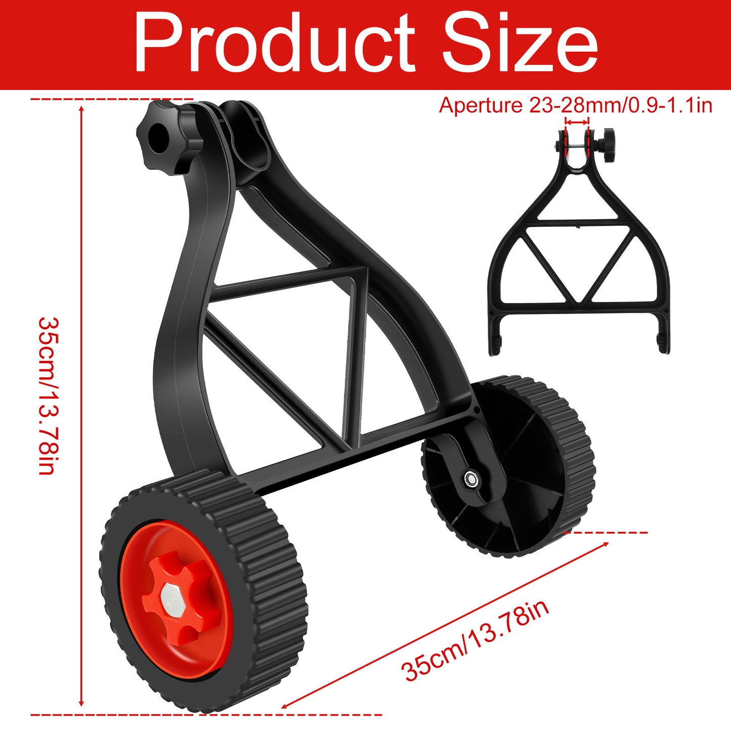 Universal Lawn Mower Support Wheel Adjustable Grass Gasoline Trimmer