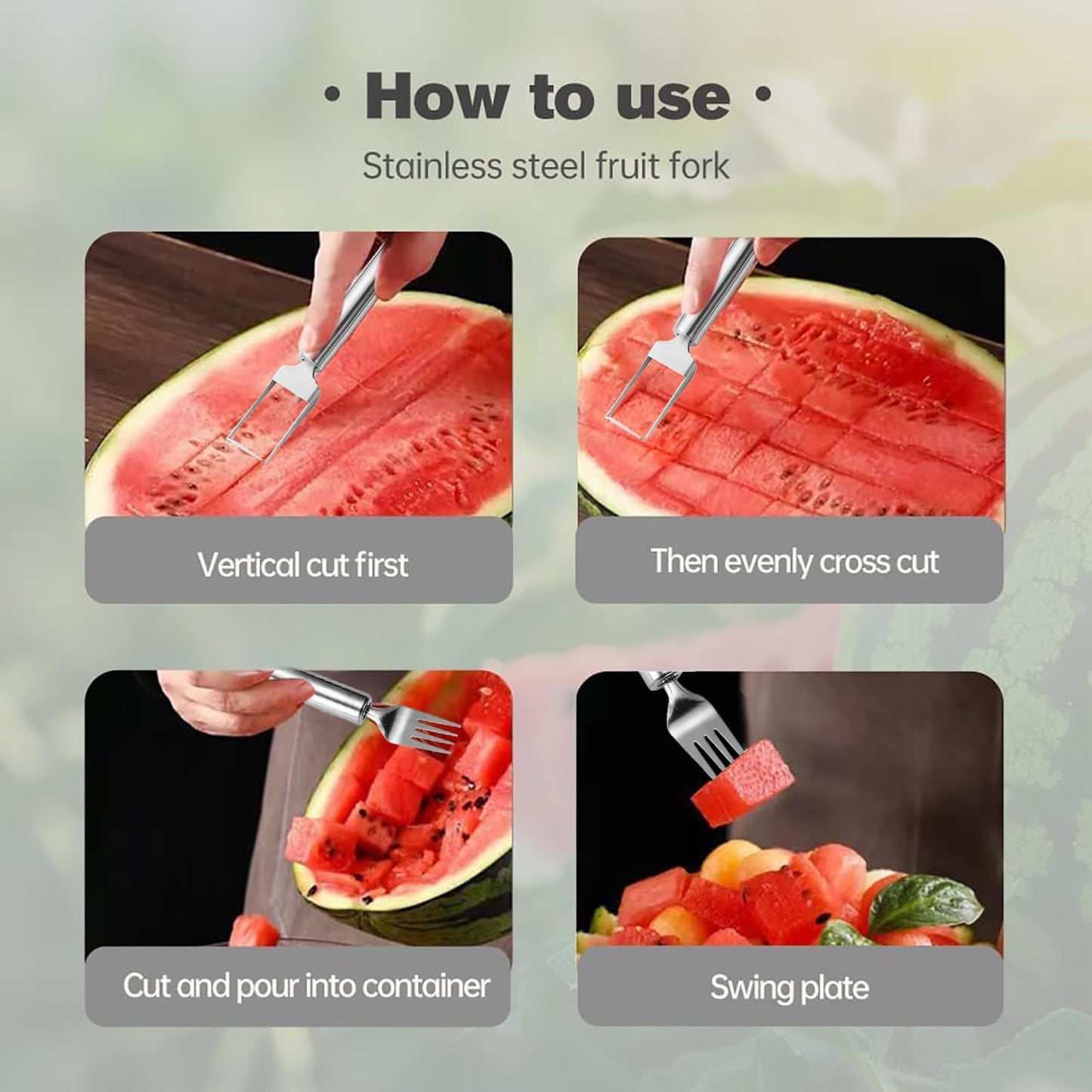 Newest Watermelon Slicer Tool Stainless Steel Fruit Cutter