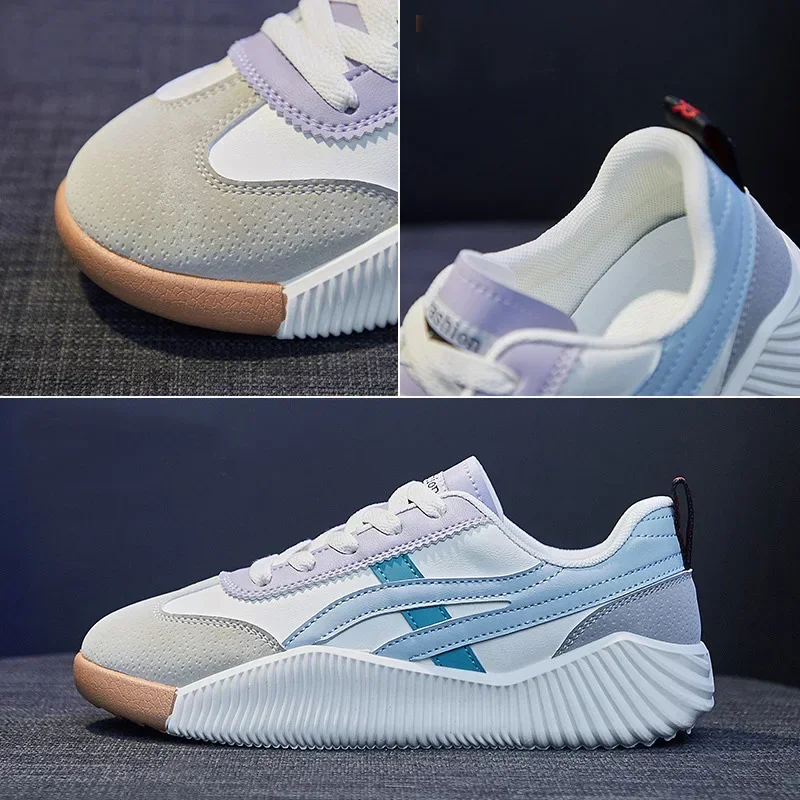 Women Outdoor Jogging Sneakers Spring PU Leather