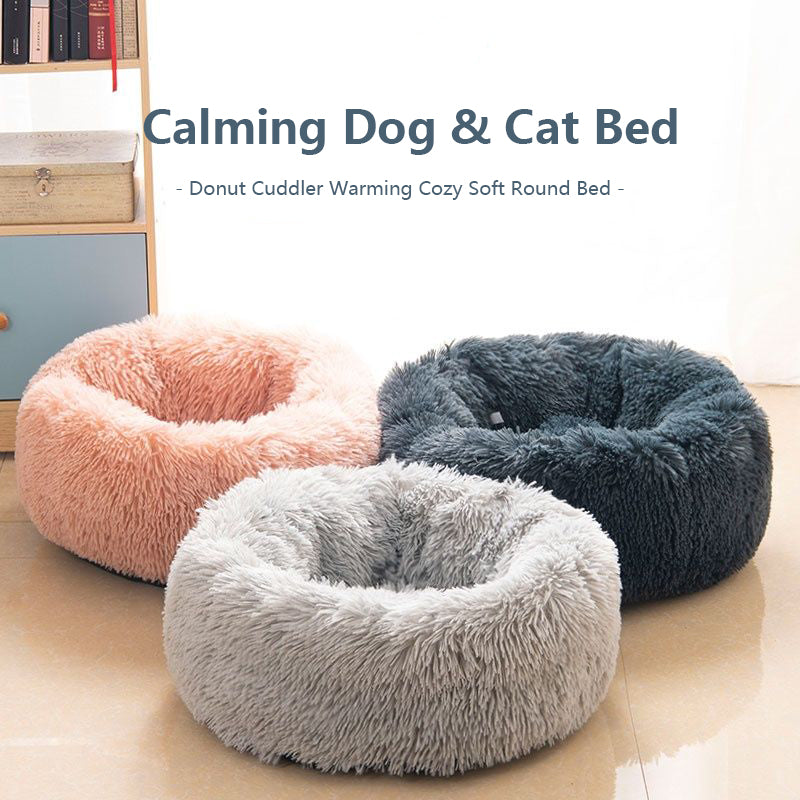 40-70cm Home Plush Pet Nest Super Soft Warm Detachable and Washable Round Pet Bed