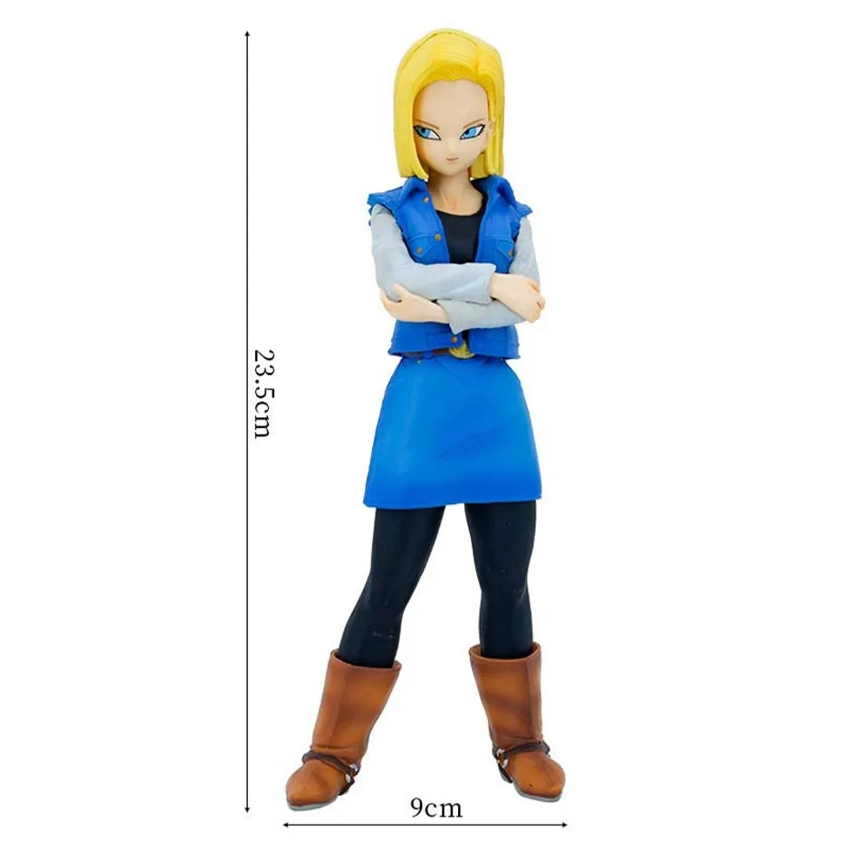 23CM Anime Dragon Ball Z Android 17 18 Figure Android 18 PVC Action Figures