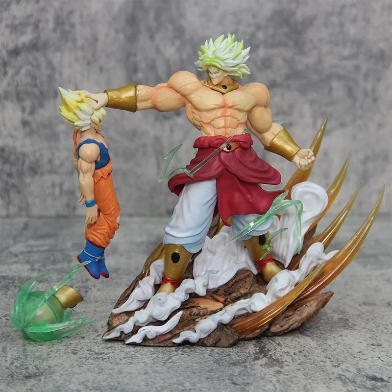 20cm Dragon Ball anime Broly Vs Super Saiyan Son Goku