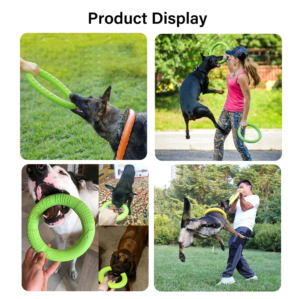 Round Ring Dog Toys Anti-Bite Flying Floating