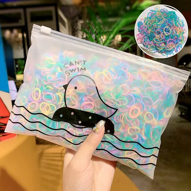 Pack Girls Colorful Small Disposable Rubber Bands