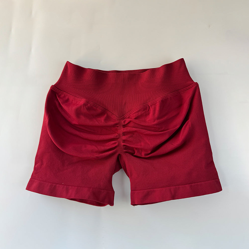 Impact Sports Shorts Women Fitness Biker 4.5" Low Ribbed Band Gym