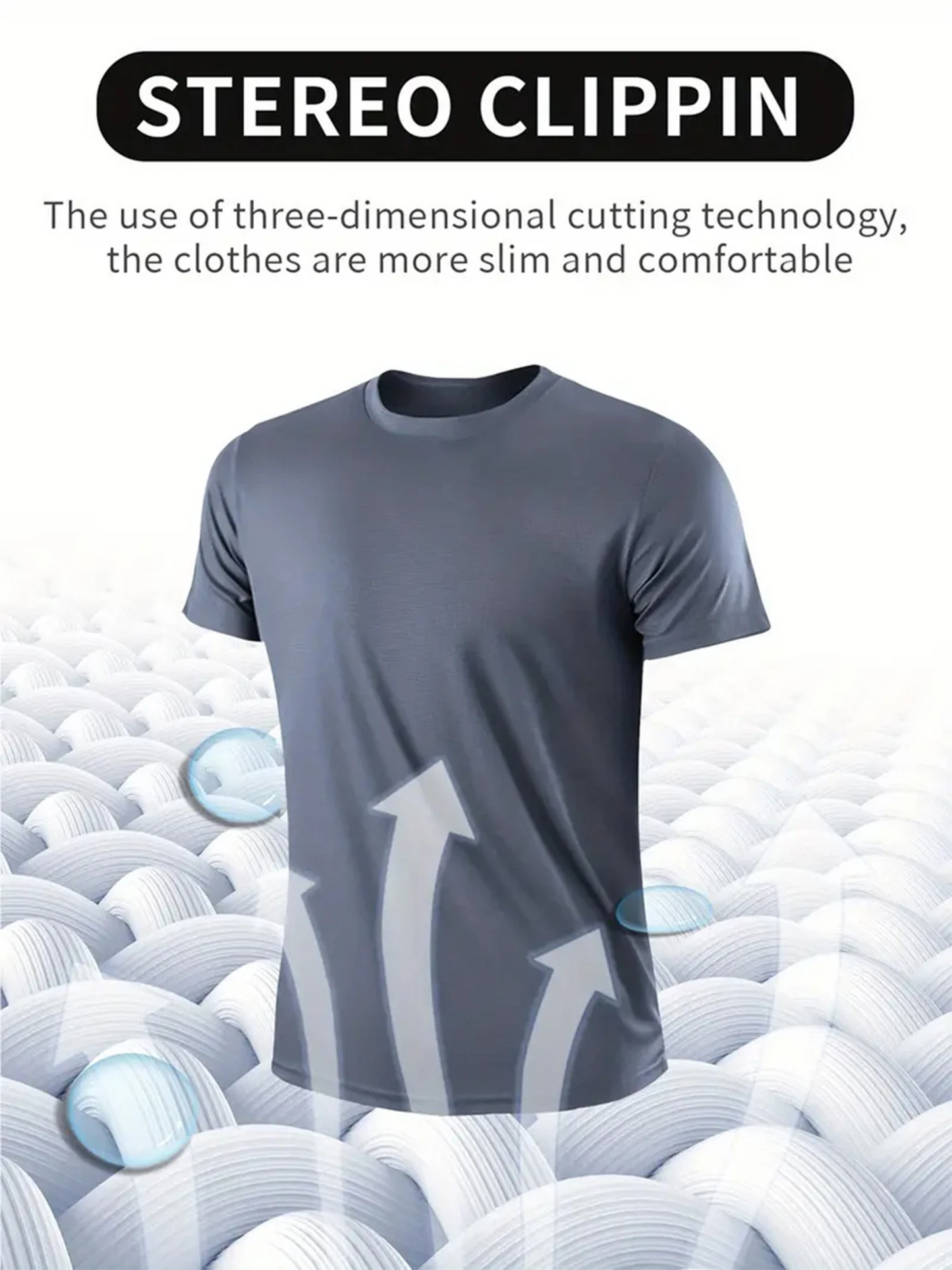 Crew T-Shirt 7Pcs Gray Ultralight Men Quick Dry