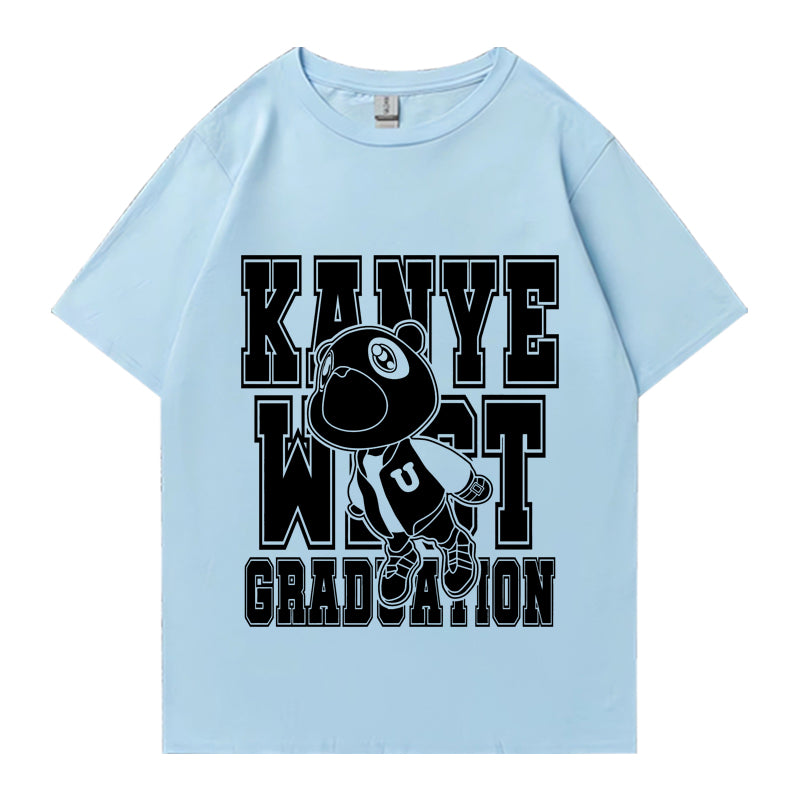 2024 New Rapper Kanye West Graduation Bear T shirt Men Women